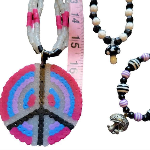 PERLER PEACE & MUSHROOM 3 PIECE [KANDI] SET - Picture 1 of 5
